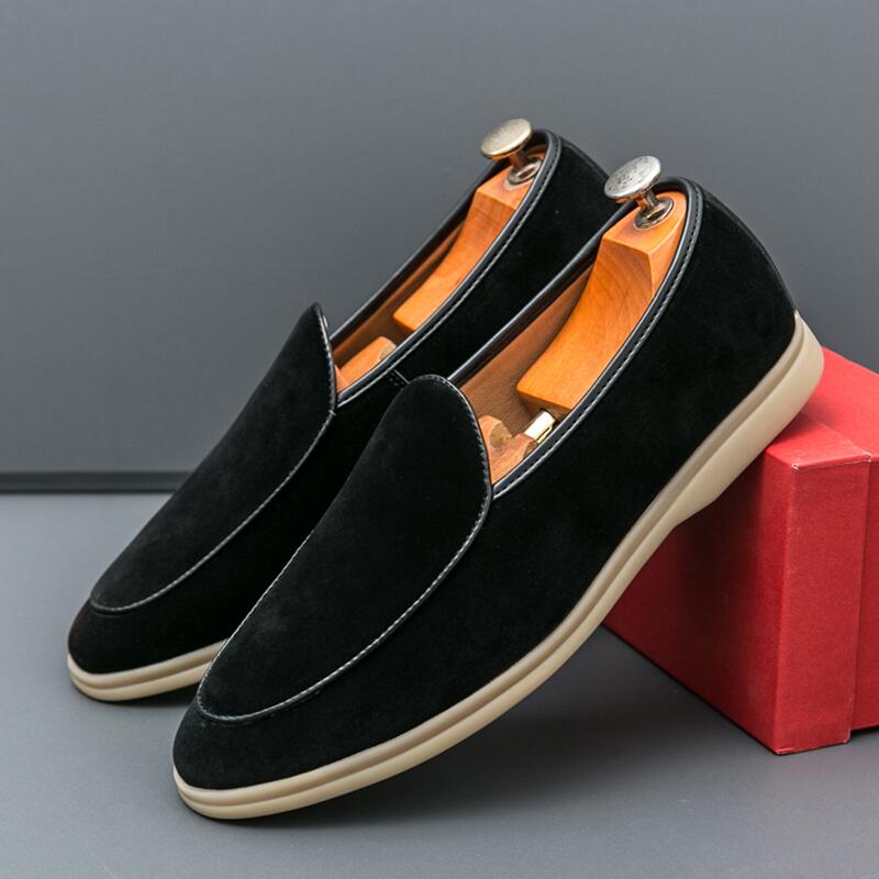Suede Loafers Men - أزياء الرجال الفاخرة العلامة التجارية أحذية