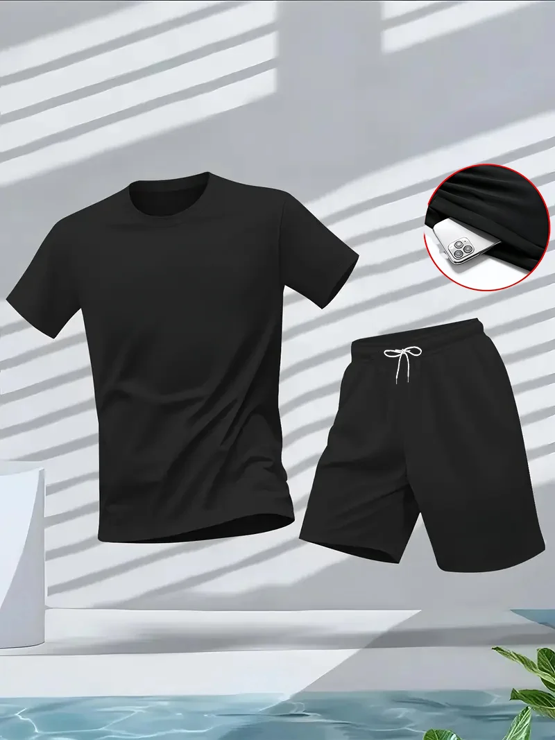 Men'S Fashion Undershirt - طقم بدلة رجالي من قطعتين، تصميم