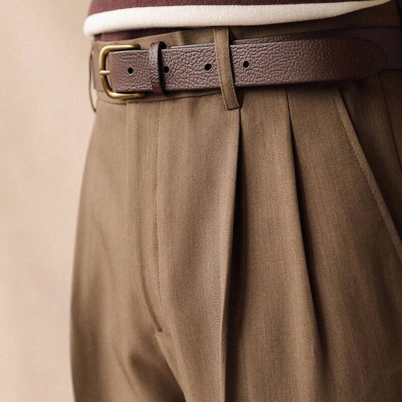 Men'S Dress Pants Fashion - 2025 الخريف السراويل المستقيمة الرجال السراويل