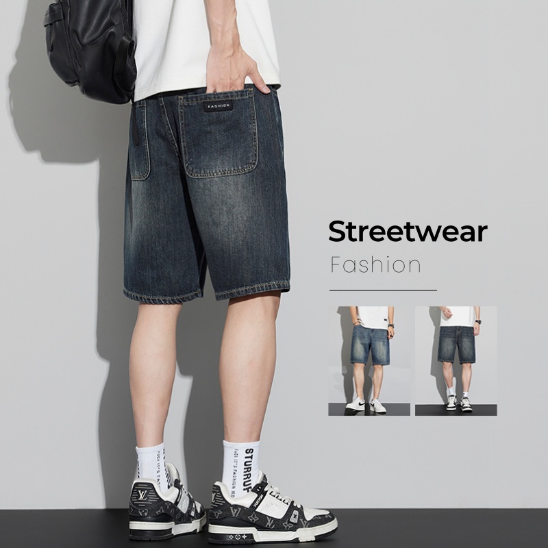 Men Fashion Jeans - الرجال خمر الدنيم السراويل الصيف رقيقة