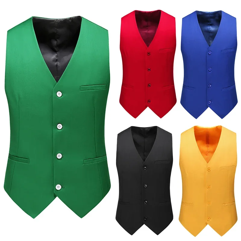 Formal Waistcoat Vest - 17 ألوان بوتيك موضة عادية بلون
