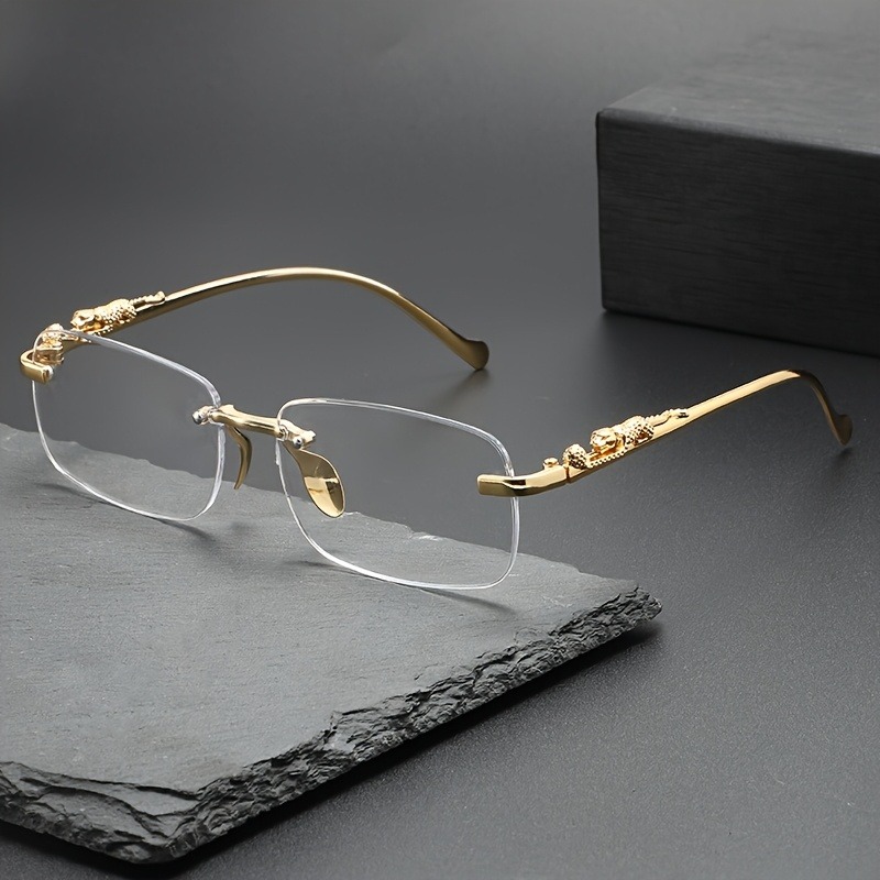 Men'S Fashion Rimless Glasses - نظارات شمسية معدنية بدون إطار للرجال