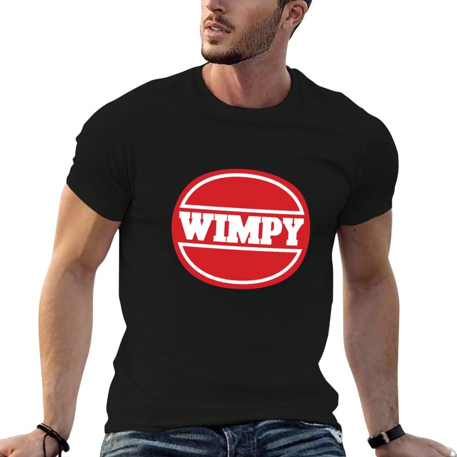 Men'S Fashion 1960S - تي شيرت بعلامة تجارية Wimpy' (1960s
