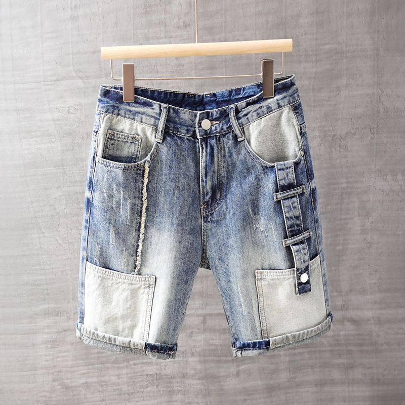 Men Fashion Jeans - سراويل جينز قصيرة للرجال مع جيوب