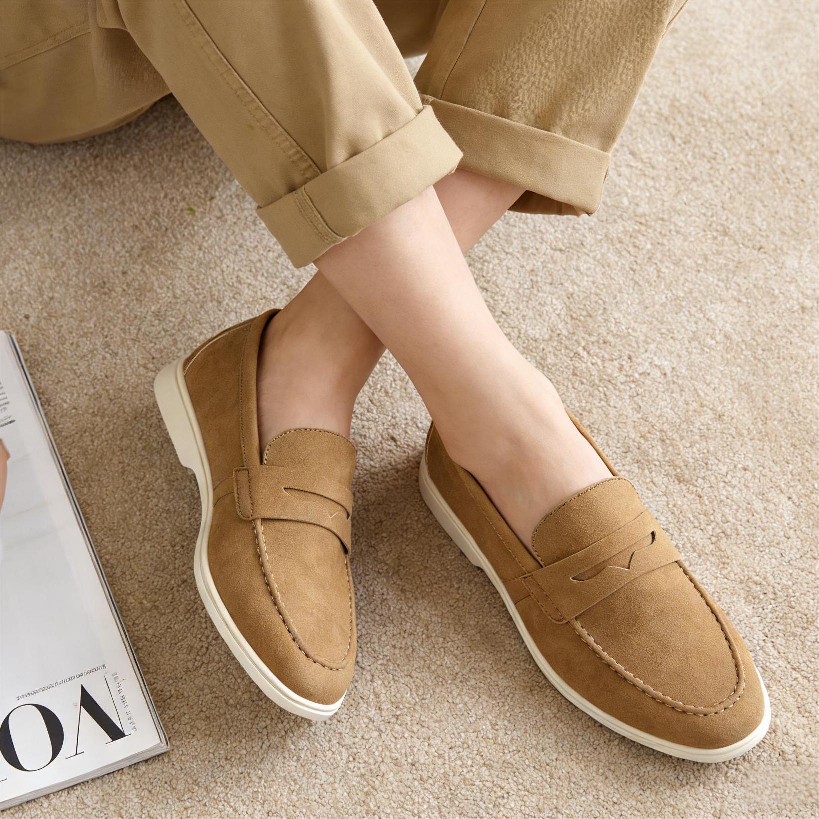 Suede Loafers Men - أحذية رجالية مريحة وعصرية قابلة للتنفس،
