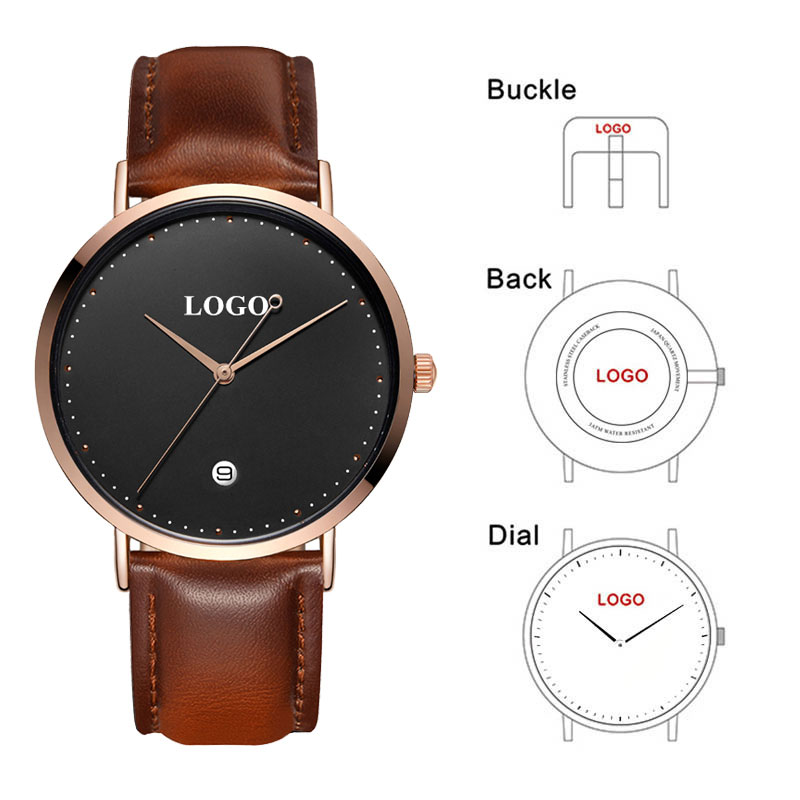 Men'S Fashion Logo - CL026 ساعة يد رجالية بتصميم مخصص