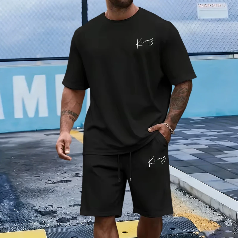 Men Fashion King - طقم رجالي من King Letter: تي