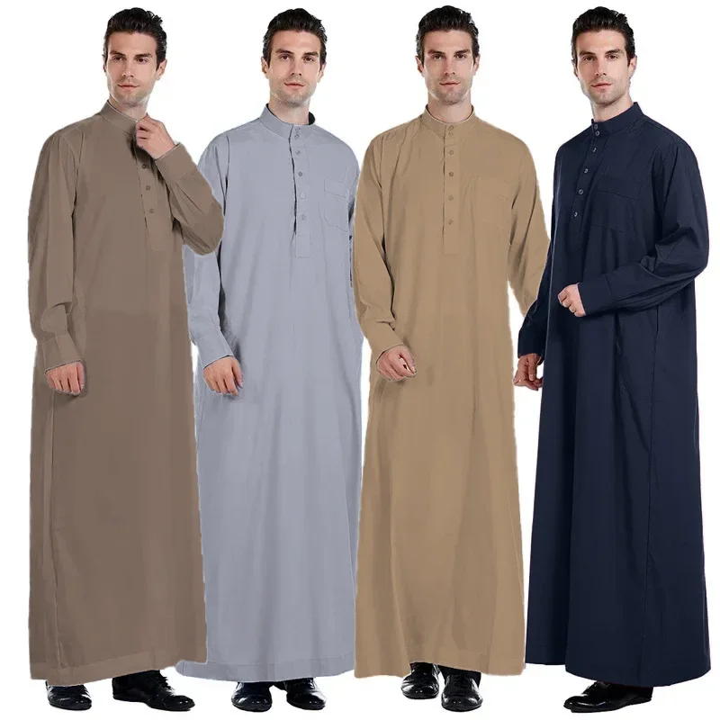 Dubai Men'S Fashion - الرجال Dishdasha مسلم فستان بكم طويل
