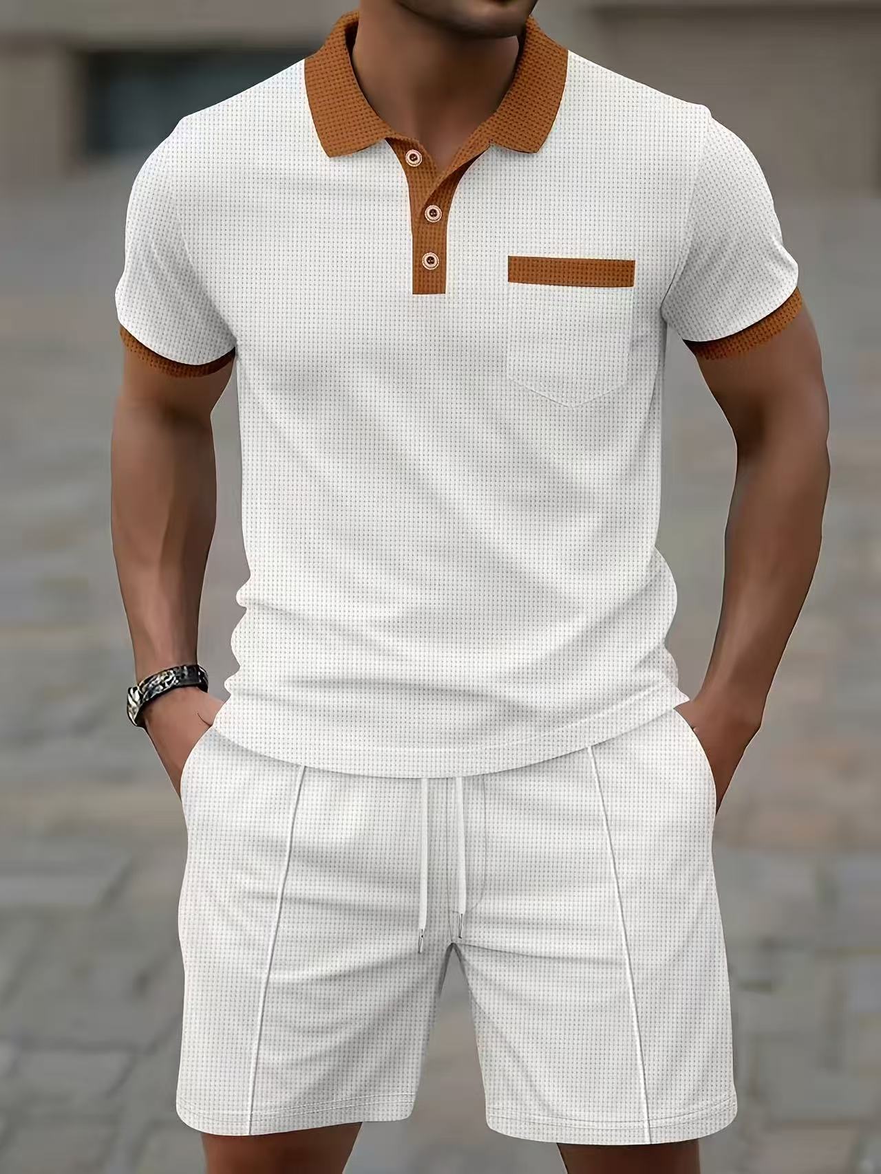 Men'S Fashion Undershirt - طقم قميص بولو رجالي صيفي الأكثر