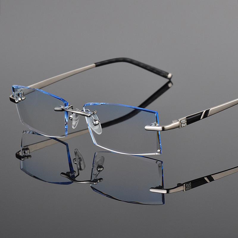 Reven Jate 58030 سبيكة بدون شف - مراجعة Men'S Fashion Rimless Glasses وسعره