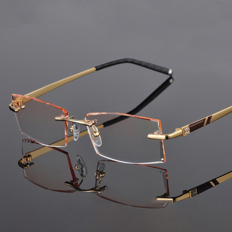 Reven Jate 58030 سبيكة بدون شف - مراجعة Men'S Fashion Rimless Glasses وسعره