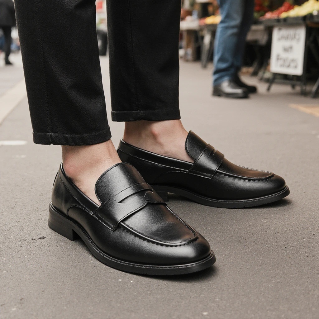 أحذية رجالية سوداء كلاسيكية بد - مراجعة Suede Loafers Men وسعره