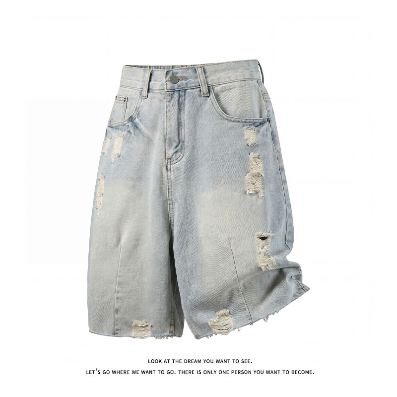 شورت جينز رجالي صيفي كاجوال فض - مراجعة Men Fashion Jeans وسعره