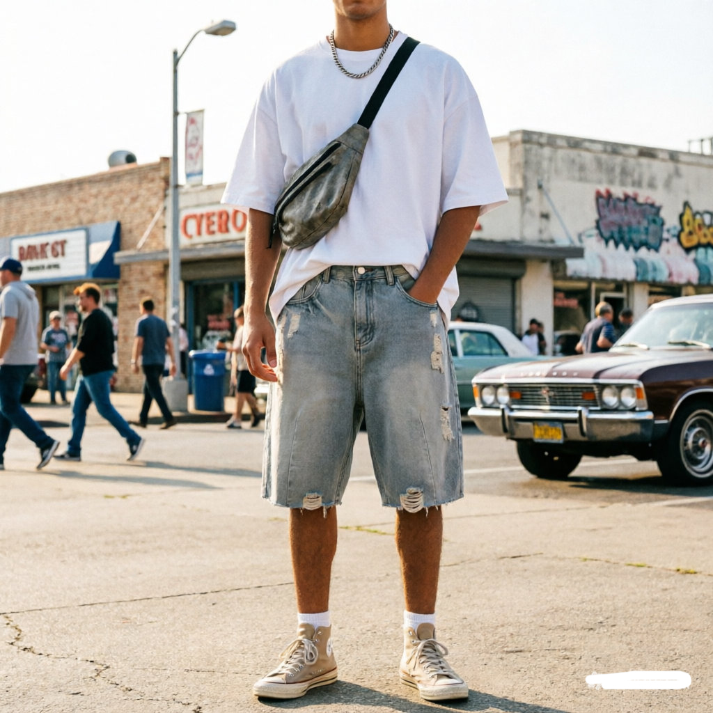 شورت جينز رجالي صيفي كاجوال فض - مراجعة Men Fashion Jeans وسعره