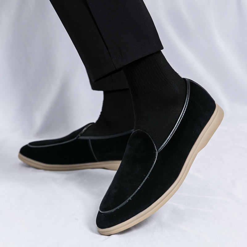 أزياء الرجال الفاخرة العلامة ا - مراجعة Suede Loafers Men وسعره