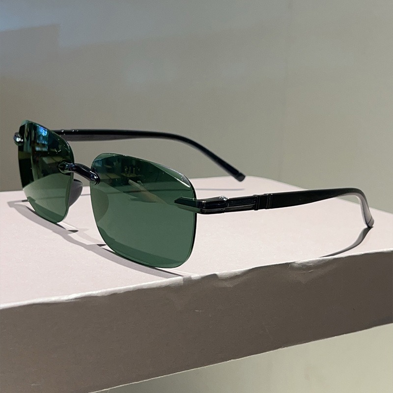 أزياء الطيار النظارات الشمسية  - مراجعة Men'S Fashion Rimless Glasses وسعره