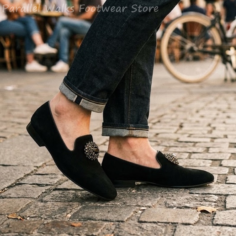 أحذية رجالية من الجلد المدبوغ  - مراجعة Suede Loafers Men وسعره