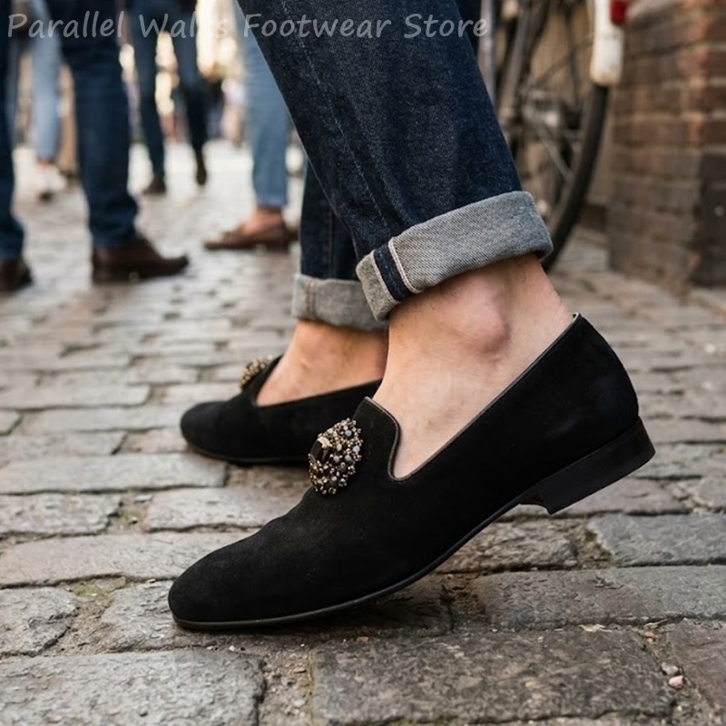 أحذية رجالية من الجلد المدبوغ  - مراجعة Suede Loafers Men وسعره