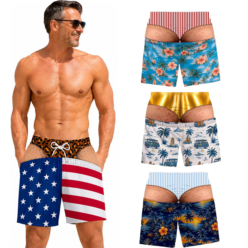 شورتات سباحة رجالية مبتكرة بطب - مراجعة Swim Trunk Shorts وسعره