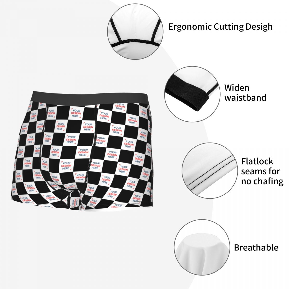 سراويل داخلية رجالية مخصصة بتص - مراجعة Men'S Fashion Logo وسعره