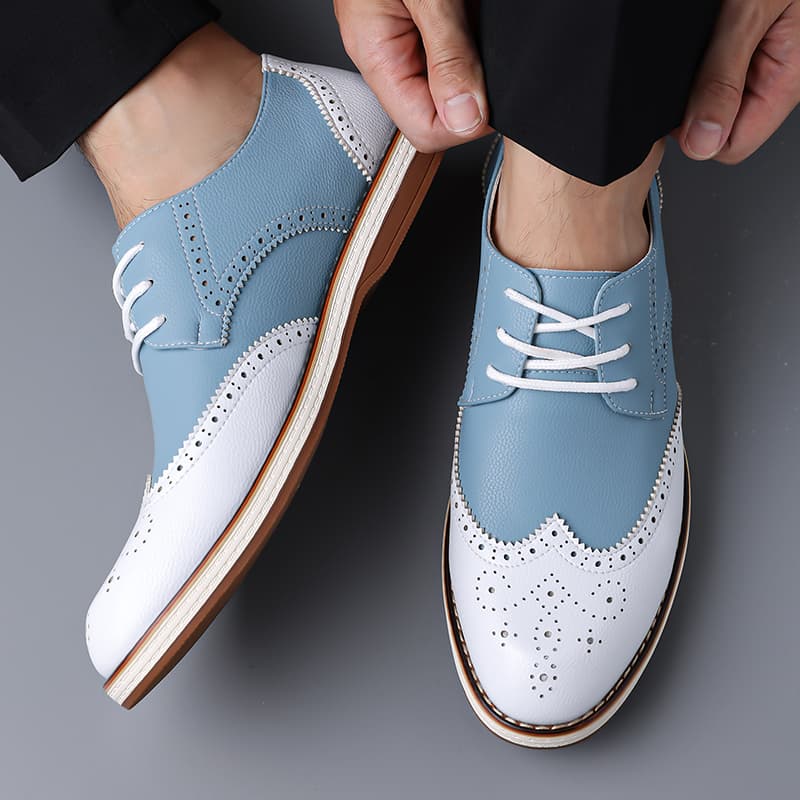 أحذية أكسفورد رجالية بيضاء وزر - مراجعة Suede Loafers Men وسعره