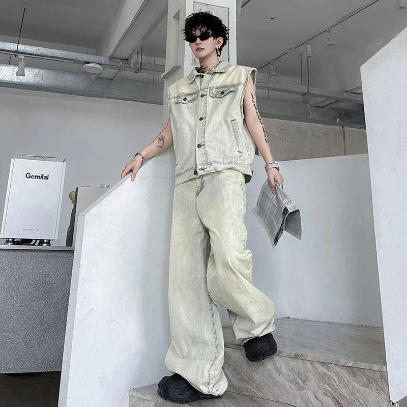 LUZHEN 2026 أطقم صيفية من قطعت - مراجعة Men Fashion Jeans وسعره