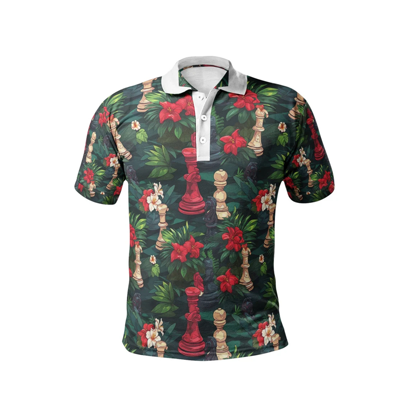 Chess King 3D Print Polo Shirt - مراجعة Men Fashion King وسعره