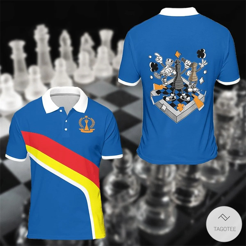 Chess King 3D Print Polo Shirt - مراجعة Men Fashion King وسعره