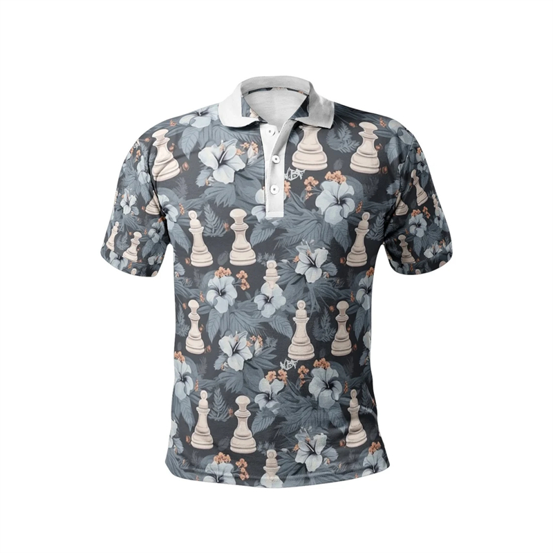 Chess King 3D Print Polo Shirt - مراجعة Men Fashion King وسعره
