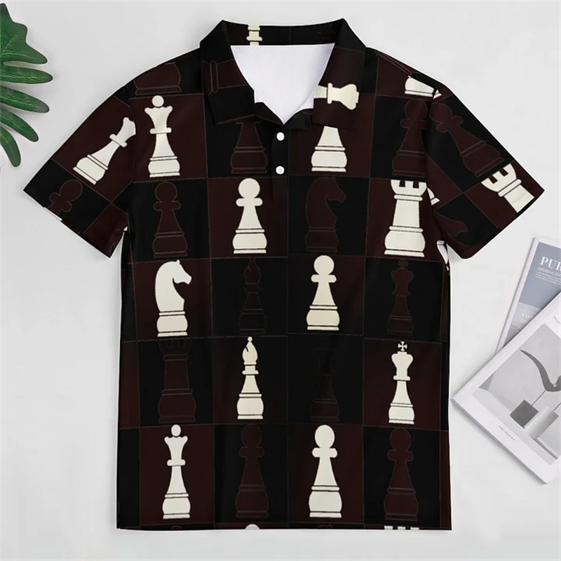 Chess King 3D Print Polo Shirt - مراجعة Men Fashion King وسعره