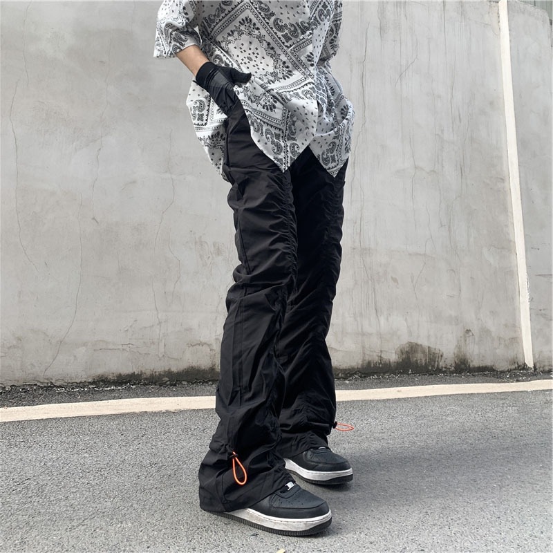 بنطلون واسع الساق للجنسين بتصم - مراجعة Mens Fashion Cargo Pants وسعره