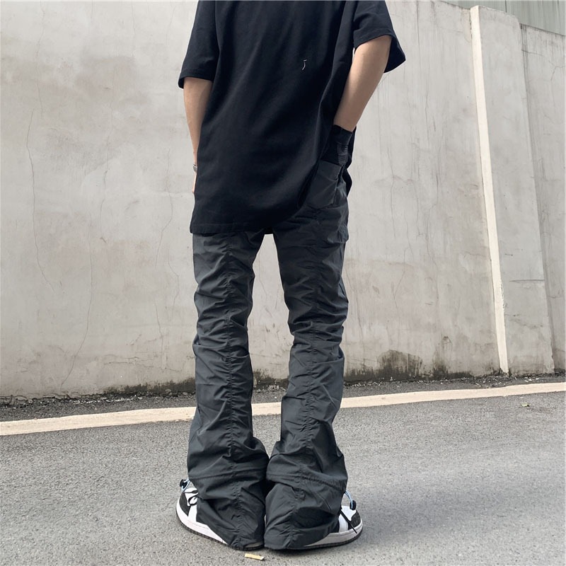 بنطلون واسع الساق للجنسين بتصم - مراجعة Mens Fashion Cargo Pants وسعره