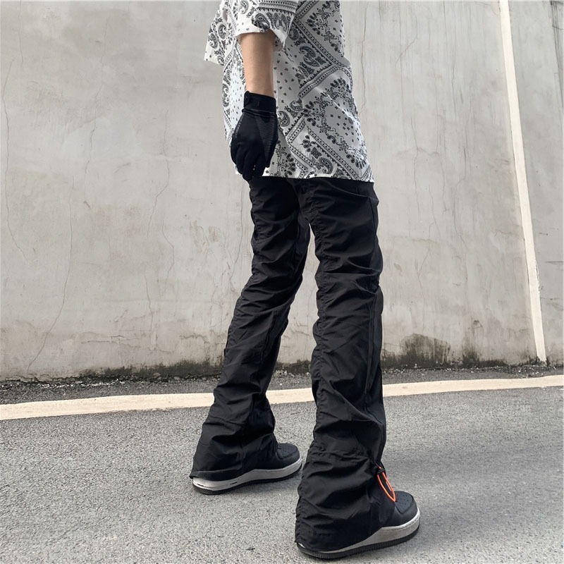 بنطلون واسع الساق للجنسين بتصم - مراجعة Mens Fashion Cargo Pants وسعره