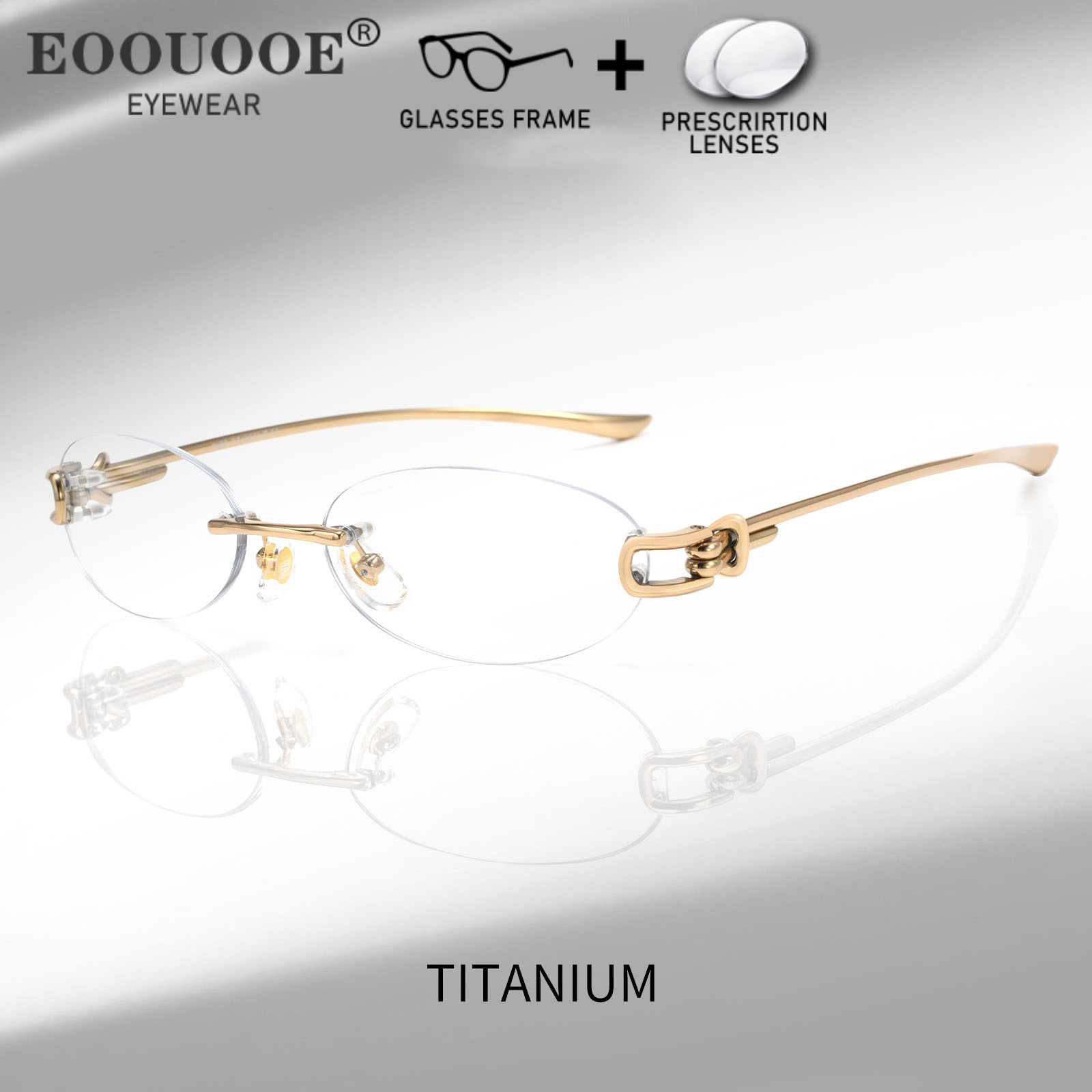 نظارات طبية جديدة بتصميم عصري  - مراجعة Men'S Fashion Rimless Glasses وسعره